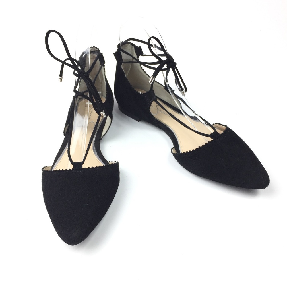 Jessica Simpson Zofie Suede Lace Up Flat Sandals